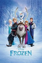 Disney Frozen Cast - Poster - 61x91,5 cm - Blauw