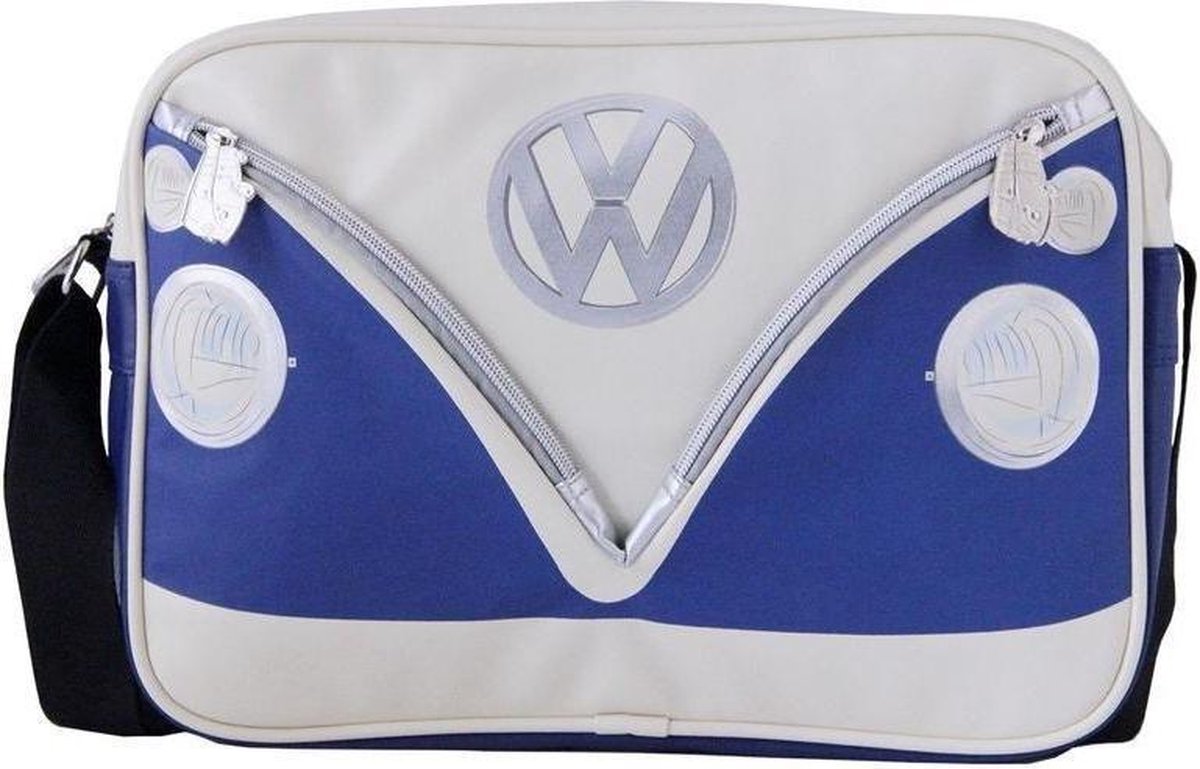 BRISA VW Collection - Stijlvolle & coole Volkswagen retro/vintage schouder-/reistas met VW T1 Bulli Bus- motief (kunstleer)