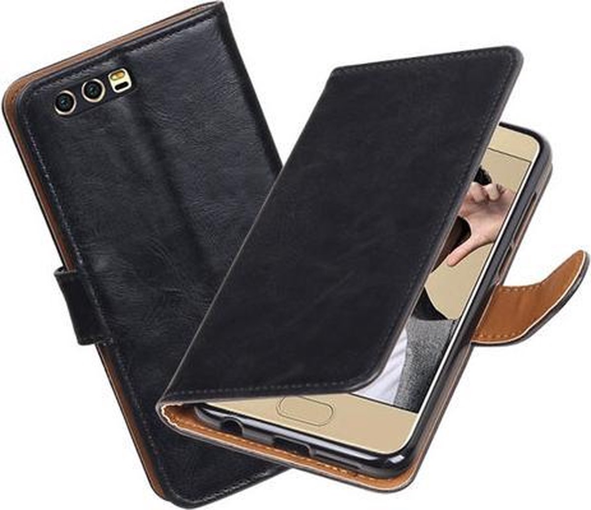 BestCases.nl Huawei Honor 9 Pull-Up booktype hoesje Zwart
