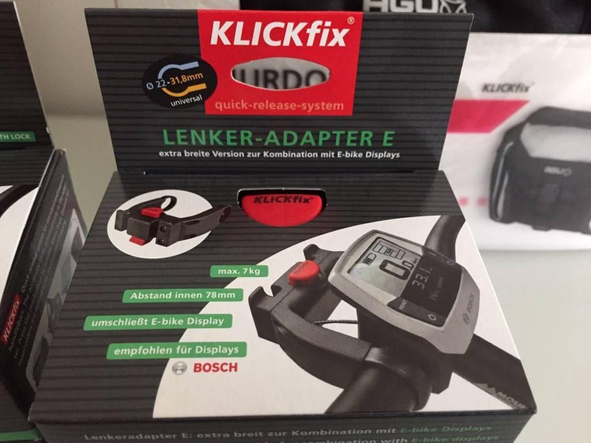 New Looxs Klickfix Stuuradapter - Zwart - ook voor E-bike Display – foto 7