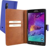Mobiparts - blauwe premium booktype hoes - Samsung Galaxy Note 4