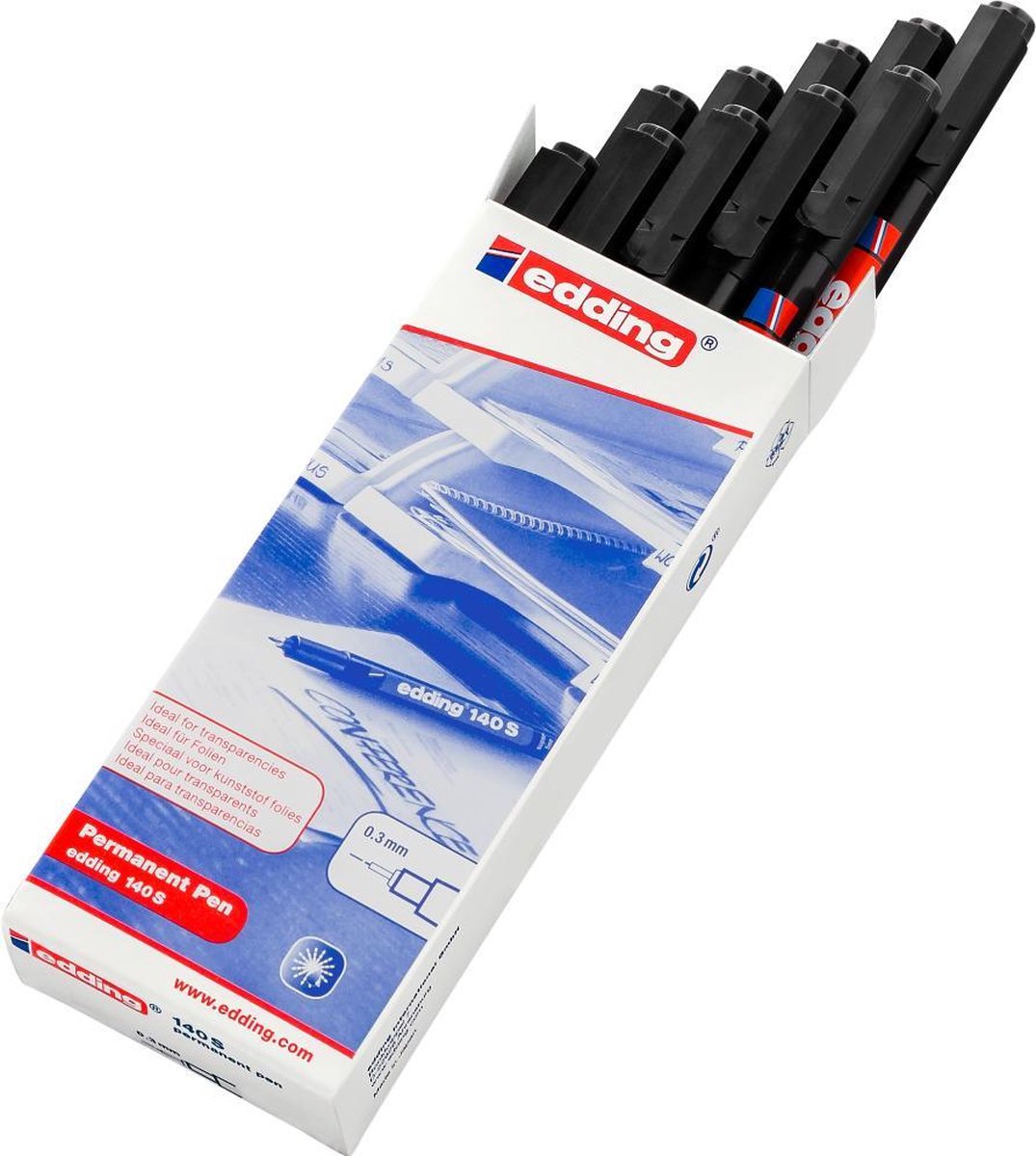 bol.com | Edding 140 S Permanent Pen Zwart