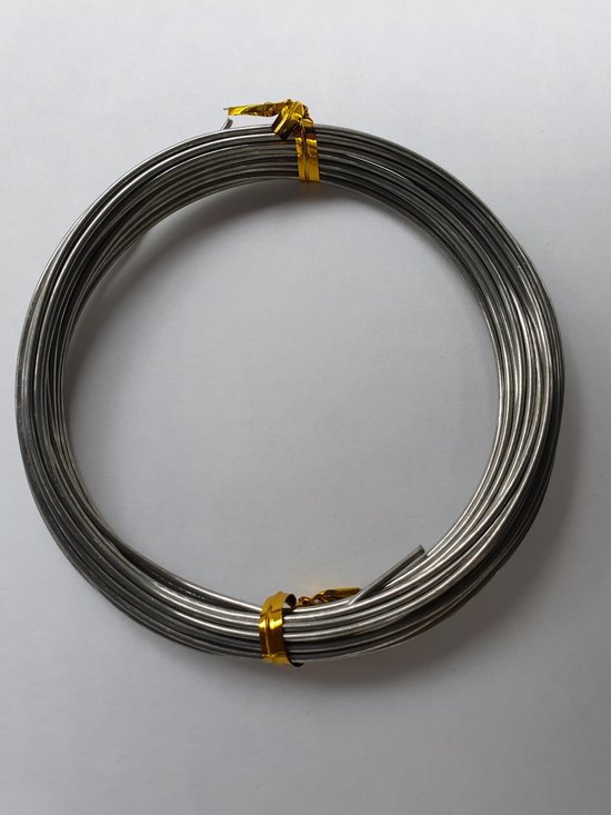 Aluminium draad 1,5 mm 5 Meter – grijs / Aluminiumdraad sieraden maken /  Home Deco | bol.com