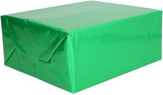Holografisch inpakpapier/cadeaupapier groen metallic 70 x 150 cm -  kadopapier | bol