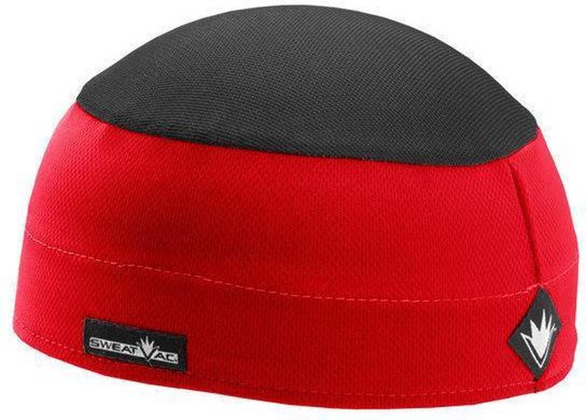 Sweatvac ventilator cap rood / zwart