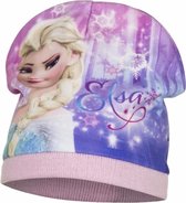 Frozen fleece muts roze voor meisjes 52 cm (4-6 jr)