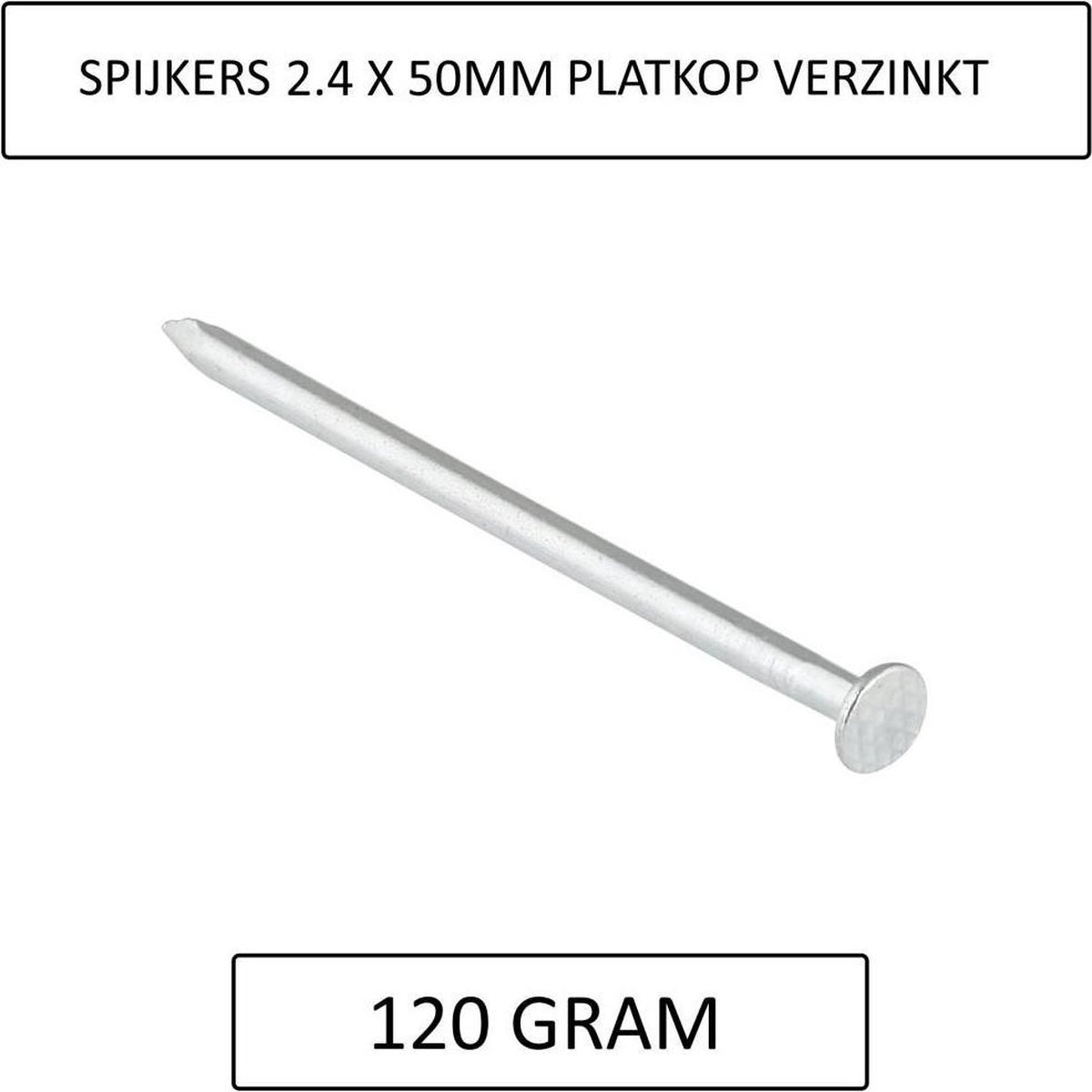 Spijkers Spijkers 2.4 X 50 Mm Zakje 120 Gr.