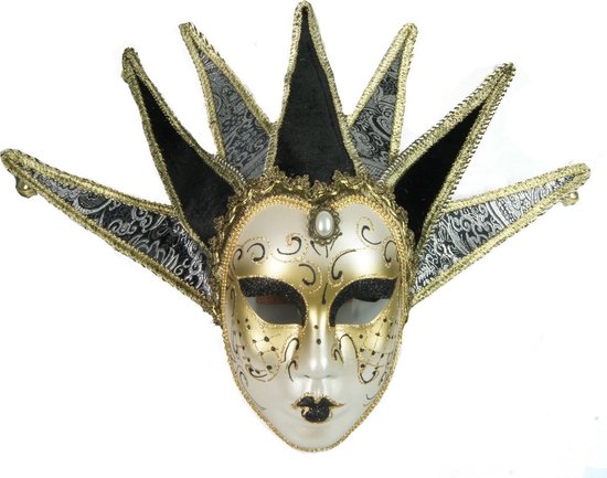 Groot Venetiaans masker – Goud goude kleur - carnaval – feest- evenement –  thema –... | bol.com