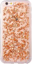 Casimoda® hoesje - Geschikt voor iPhone 6/6s - Rosegouden Blaadjes - telefoonhoesje - Backcover - Bloemen - Multi