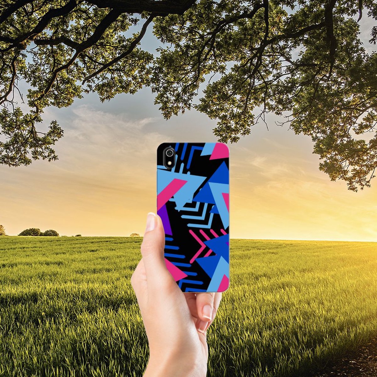 Xiaomi Redmi 7A TPU Hoesje Funky Triangle