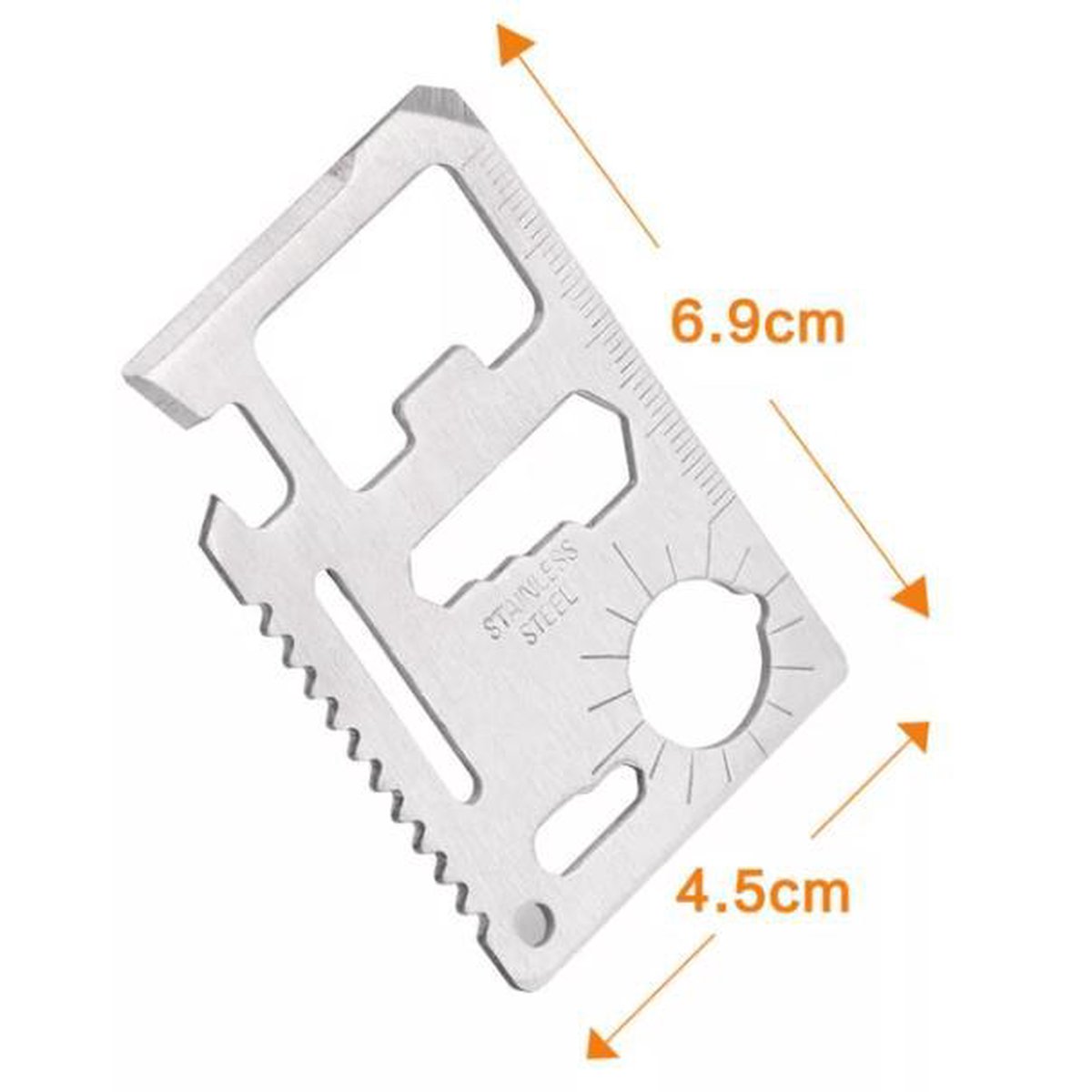 Multi Tool Card EDC Draagbare Gereedschap Kaart Met Mes Vork Sets voor Outdoor Wandelen Barbecue Camping Gear (Rood