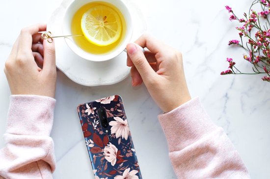 Coque Téléphone pour OnePlus 7 Pro Housse TPU Silicone Etui Fleurs Aquarelle