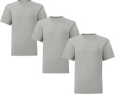 Senvi Kids 3 Pack T-Shirt Ronde Hals Maat: 10 Years (130/140) - Kleur: Muis Grijs
