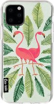 Casetastic Apple iPhone 11 Pro Hoesje - Softcover Hoesje met Design - Flamingos Green Print