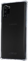 SoSkild - Samsung Galaxy Note 10 Hoesje - Back Case Absorb Transparant met Glazen Screenprotector