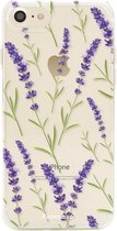 iPhone 8 hoesje TPU Soft Case - Back Cover - Purple Flower / Paarse bloemen