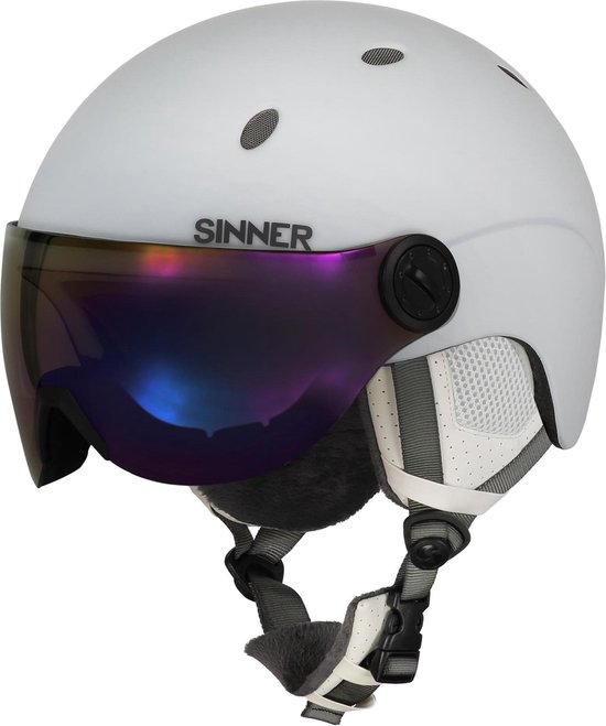 Sinner Titan Visor Unisex Skihelm - Wit - Maat M/58 cm | bol.com