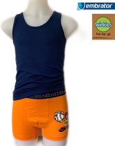 Embrator jongens Ondergoedsetje Honkbal oranje/donkerblauw maat 134/140