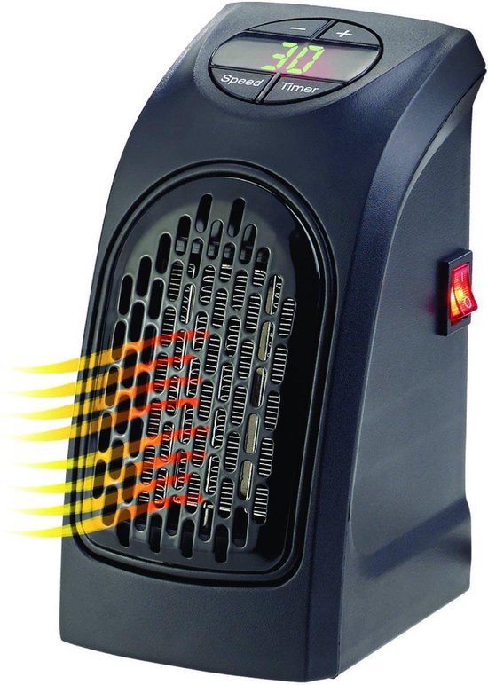 EKEO - Eco Mini Heater - Ventilator kachel - Kleine verwarming - Zwart |  bol.com