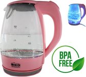 EKEO - Glazen Waterkoker - LED - 2200W - BPA vrij - Roze