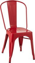 J-Line stoel bistro metaal rood 85 x 51,5 x 45