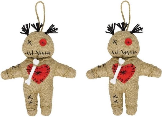 Anesthesie huid rok 2x Jute voodoo pop 22 cm - Halloween decoratie/accessoire - Voodoo horror  popjes | bol.com