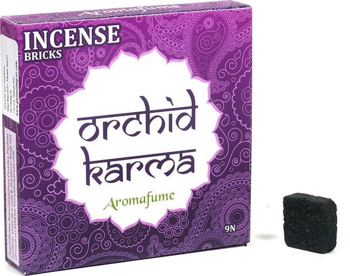 Aromafume Feng Shui - Wierookblokjes - Wierook - Healing - Orchid Karma Zwart