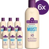 Aussie Miracle Moist Shampoo - Hydraterende shampoo - Herstelt Droog en Beschadigd haar - 6 x 300 ml