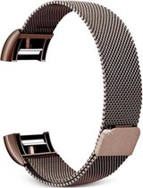 Fitbit Charge 2 Luxe Milanees bandje |Bruin / Bruin| Premium kwaliteit | Maat: M/L | RVS |TrendParts