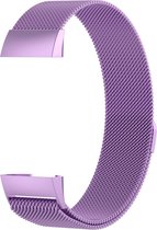 Fitbit Charge 3 & 4 Luxe Milanees bandje |Licht Paars / Light Purple| Premium kwaliteit | Maat: M/L | RVS |TrendParts