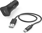 Hama Auto-oplaadset, micro-USB, 1 A, zwart