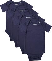 Dirkje Unisex Set(4delig) Rompers Korte Mouw Blauw - Maat 86