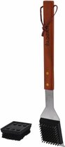 Relaxwonen - BBQ Borstel - Barbecue borstel - Houten handvat - RVS