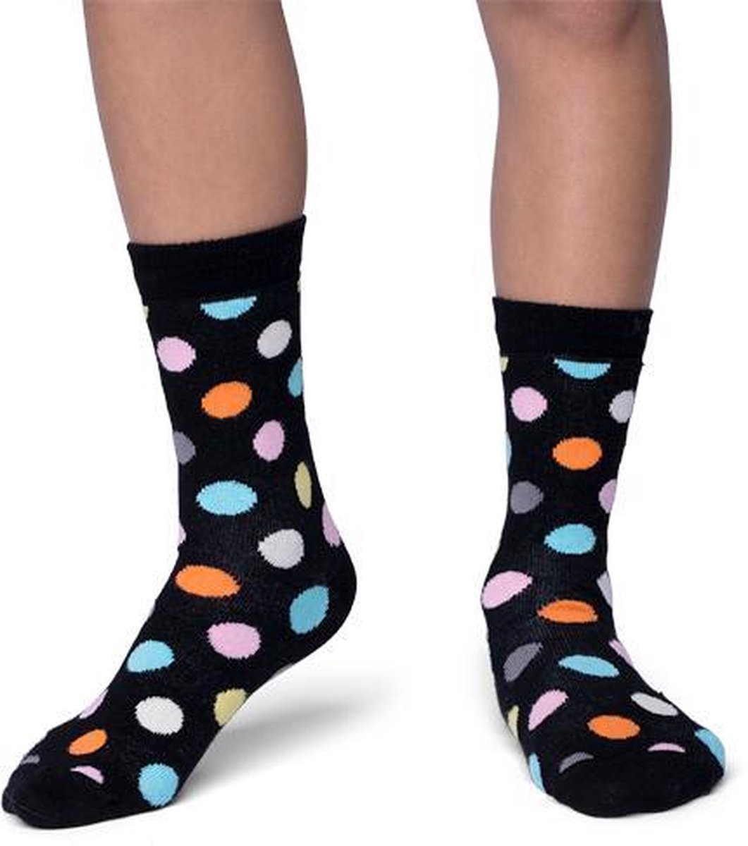 Kinder Fun sokken Katoen Multicolor Grote Stippen 35-38 per 2 paar