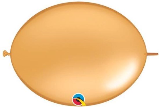 Doorknoopballonnen Quicklink Metallic Q6 Gold 17 cm (50 stuks)