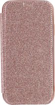Shop4 - iPhone 11 Hoesje - Book Case Glitters Rosé Goud
