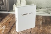 Multomap met tekst ‘Notities’ in goudfolie (Lust Display)
