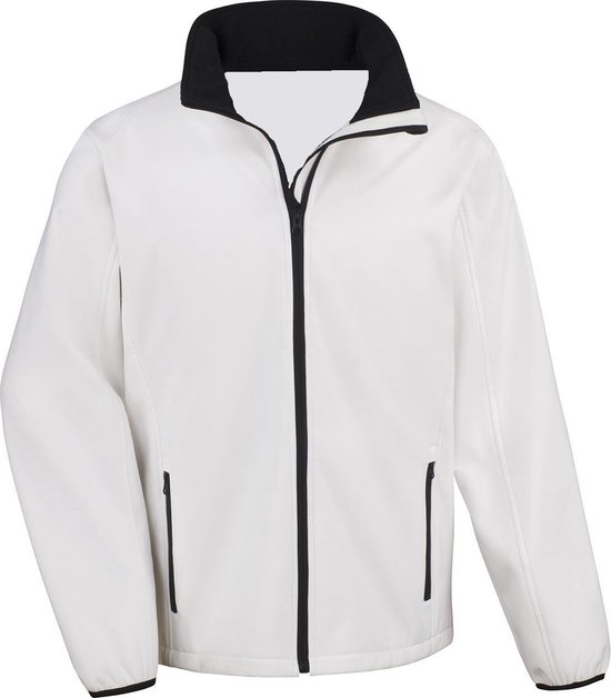 Veste Softshell Senvi Sports Unisexe - Couleur Blanc / Noir - Taille S