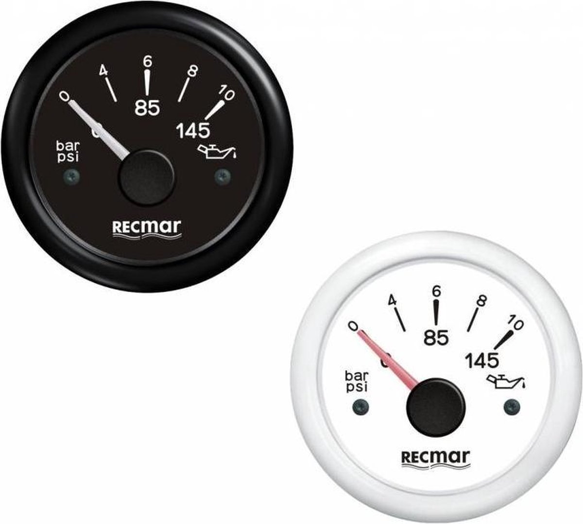 Olie Druk Meter 0/5 bar 10-184ºC (wit) (RECKY15300)