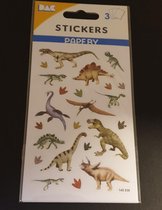 Stickervel Dinosaurussen - 3 vellen
