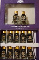 Musk-Parfumolie - Set 12 flesjes á 5 ml - Te gebruiken als parfum of in waxinelichtbrander