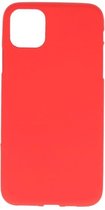 Bestcases Color Telefoonhoesje - Backcover Hoesje - Siliconen Case Back Cover voor iPhone 11 Pro - Rood