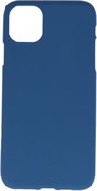 Bestcases Color Telefoonhoesje - Backcover Hoesje - Siliconen Case Back Cover voor iPhone 11 Pro - Navy