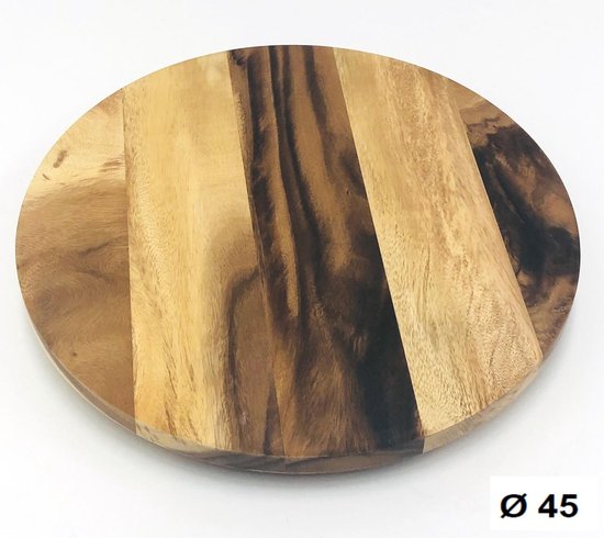 Tapas serveer plank groot rond acacia hout snijplank | bol.com