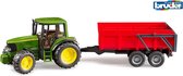Bruder - John Deere 6920 with tipping trailer , red (BR2057)
