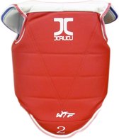 Taekwondo-borstbeschermer Premium JC | WT-goedgekeurd | Rood / Blauw (Maat: S)