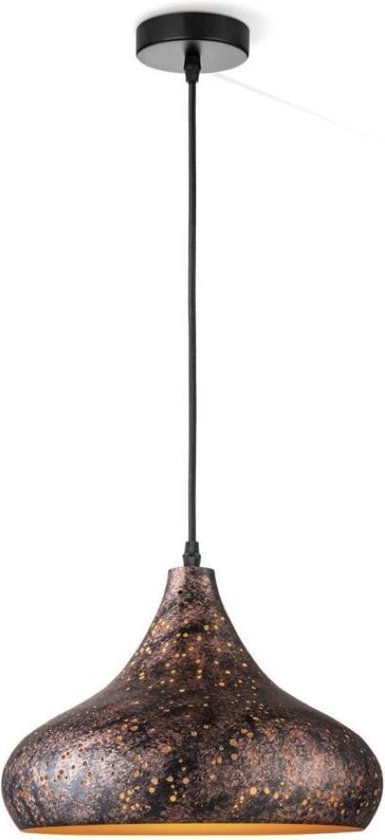 SEFID® lite Industrieel hanglamp - Oosterse Eettafel hang Lamp - Zwart /  Rusty Ø 30 cm | bol.com