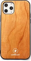LUXWALLET - Cherrywood - Coque en bois pour iPhone 11 PRO MAX - Coque arrière en TPU avec bois véritable
