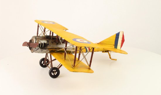 MadDeco - jaune - boîtes - avion - biplan - grand - taille - 61 cm | bol.com