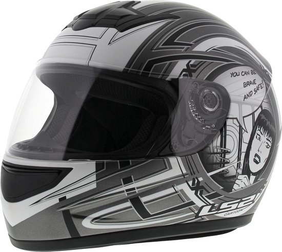 LS2 FF350 Helm Cartoon mat antraciet zilver | bol.com